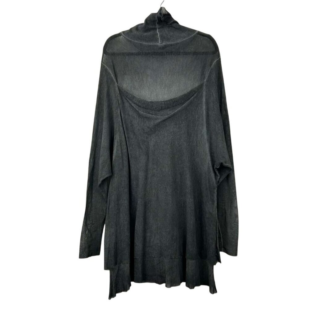 Cynthia Ashby Women's Size Large Gray Long Sleeve Tunic Dress - Picture 2 of 16